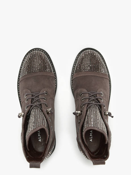 Bottines Crosta En Cuir Alma en pena Gris accessoires I240752 vue secondaire 4