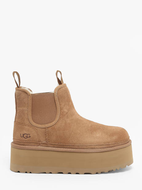 Boots Neumel Platform Chelsea En Cuir Ugg Beige accessoires 1134526