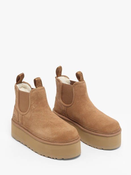 Boots Neumel Platform Chelsea En Cuir Ugg Beige accessoires 1134526 vue secondaire 2