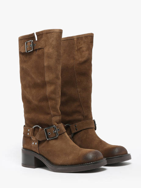 Bottes En Cuir We do Marron accessoires CO88177 vue secondaire 2