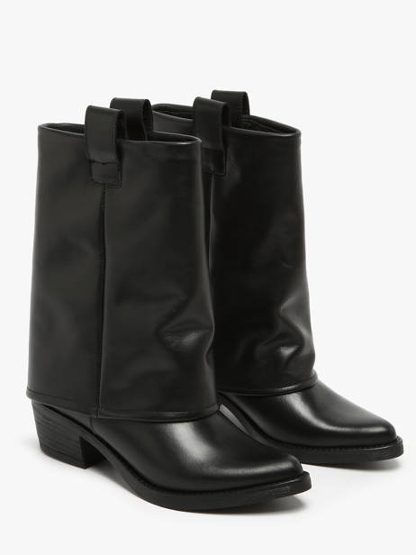 Santiags En Cuir We do Noir accessoires CO99905 vue secondaire 2