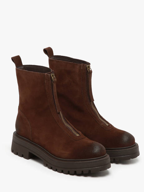 Bottines En Cuir We do Marron accessoires CO99762A vue secondaire 2