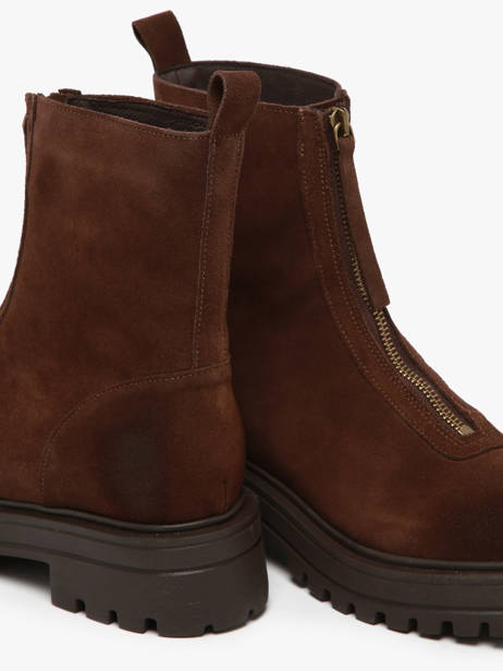 Bottines En Cuir We do Marron accessoires CO99762A vue secondaire 3