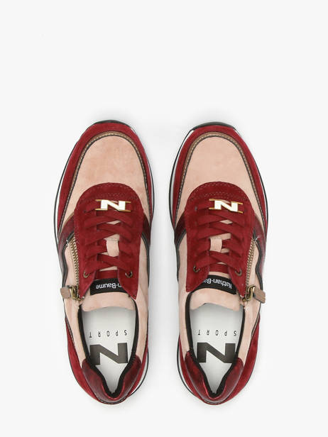 Sneakers En Cuir Nathan baume Rouge accessoires 242S0103 vue secondaire 4