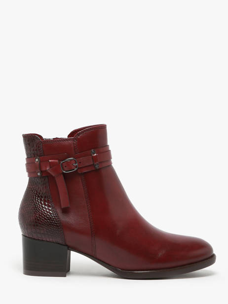 Bottines En Cuir Tamaris Rouge accessoires 43