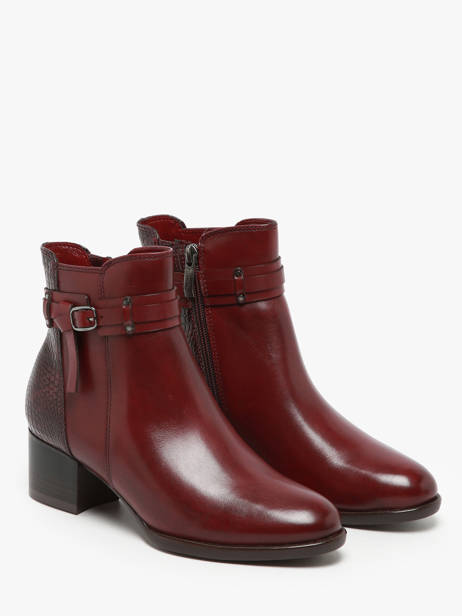 Bottines En Cuir Tamaris Rouge accessoires 43 vue secondaire 2