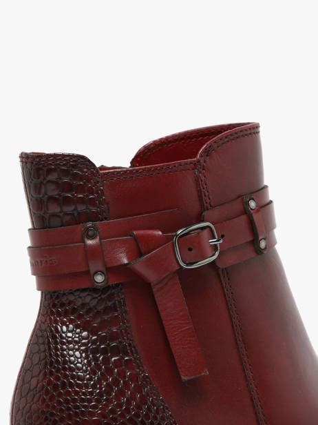 Bottines En Cuir Tamaris Rouge accessoires 43 vue secondaire 3