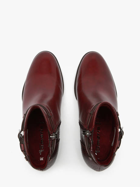 Bottines En Cuir Tamaris Rouge accessoires 43 vue secondaire 4