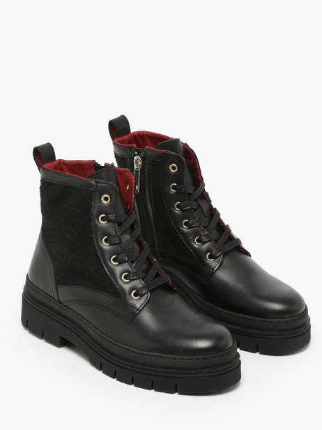 Bottines En Cuir Tommy hilfiger Beige accessoires 8447BDS vue secondaire 2