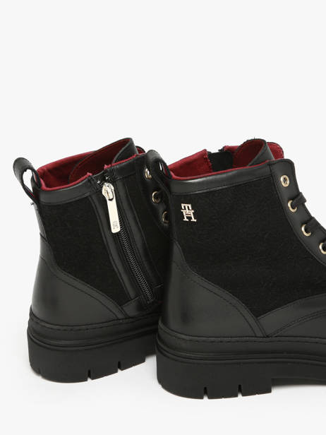 Bottines En Cuir Tommy hilfiger Beige accessoires 8447BDS vue secondaire 3