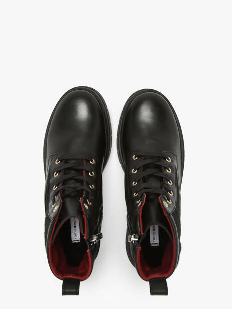 Bottines En Cuir Tommy hilfiger Beige accessoires 8447BDS vue secondaire 4