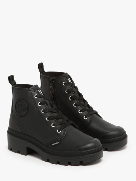 Bottines Pallabase En Cuir Palladium Noir accessoires 96905001 vue secondaire 2