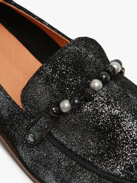 Mocassins Ides En Cuir Mam'zelle Noir accessoires CSIUV24 vue secondaire 3