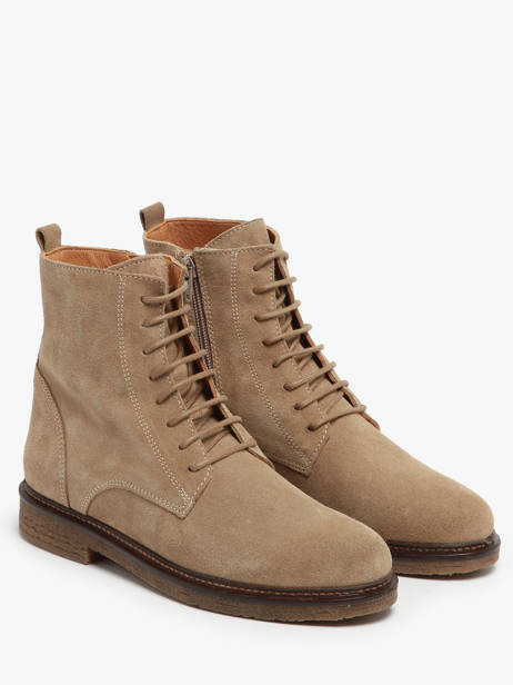 Bottines Zag En Cuir Aliwell Beige accessoires ZAG vue secondaire 2