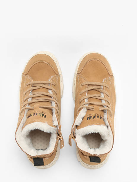 Bottines Pallashock Zip En Cuir Palladium Marron women 74353252 vue secondaire 4