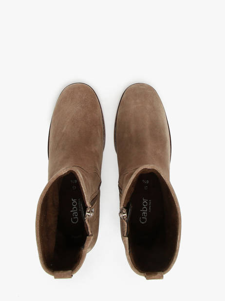 Bottines à Talon En Cuir Gabor Marron accessoires 34 vue secondaire 4