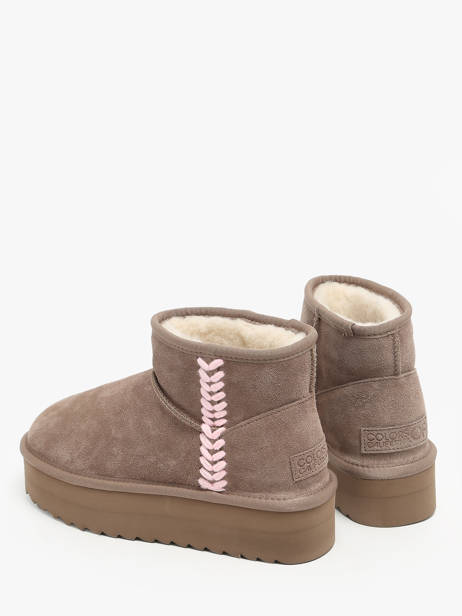 Bottines Platform Spike Colors of california Beige accessoires Platform boot spike stitching vue secondaire 3