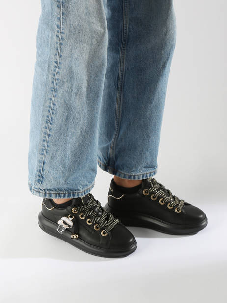 Sneakers Kapri Keychain En Cuir Karl lagerfeld Noir accessoires KL62574F vue secondaire 1