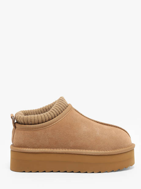 Bottines Eggy Platform Colors of california Marron accessoires Sabot with sock on platform sole