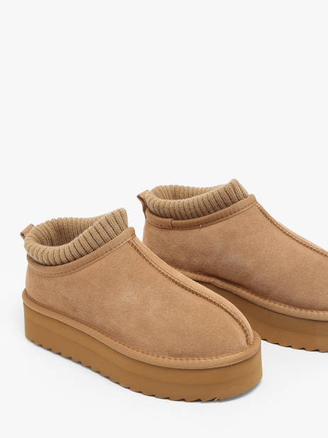 Bottines Eggy Platform Colors of california Marron accessoires Sabot with sock on platform sole vue secondaire 2
