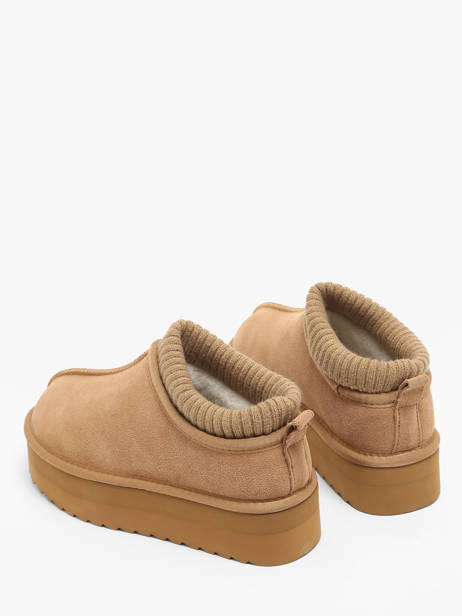 Bottines Eggy Platform Colors of california Marron accessoires Sabot with sock on platform sole vue secondaire 3