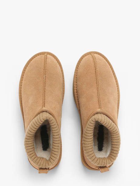 Bottines Eggy Platform Colors of california Marron accessoires Sabot with sock on platform sole vue secondaire 4