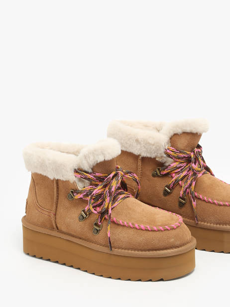 Bottines Platform Colors of california Marron accessoires Platform boot hiking look vue secondaire 2