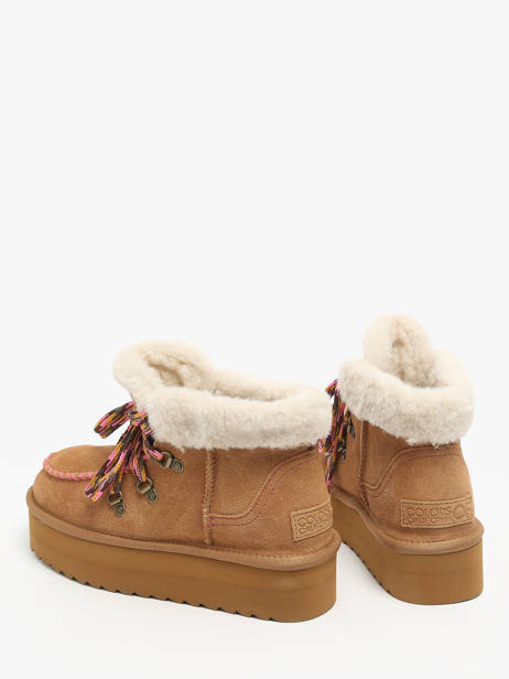 Bottines Platform Colors of california Marron accessoires Platform boot hiking look vue secondaire 3