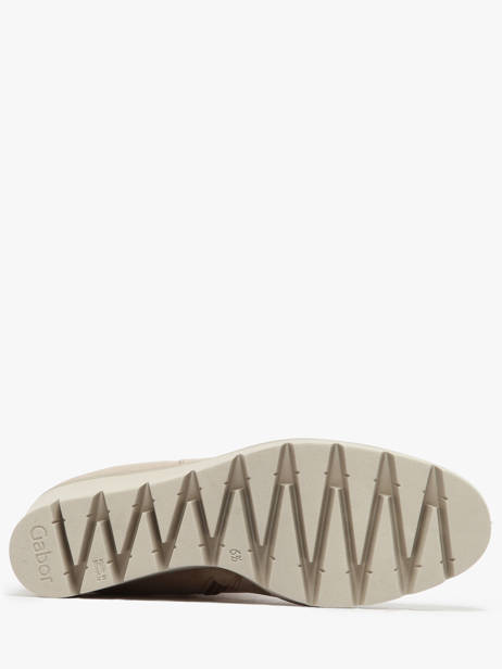 Boots Talon Compensé En Cuir Gabor Beige accessoires 12 vue secondaire 5