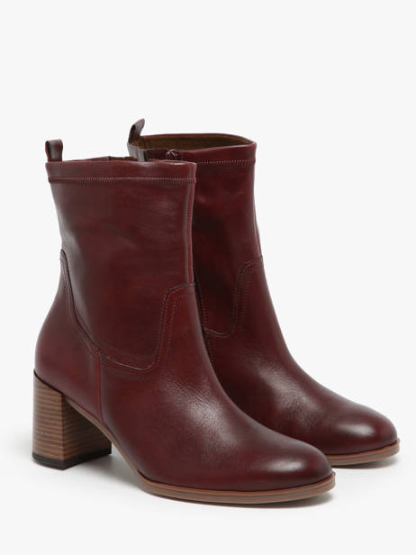 Bottines à Talon En Cuir Gabor Rouge accessoires 68 vue secondaire 2