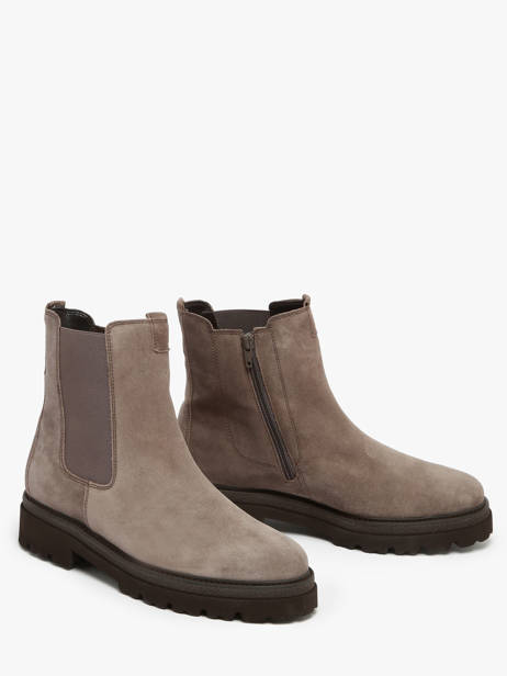 Chelsea Boots En Cuir Gabor Argent accessoires 10 vue secondaire 3