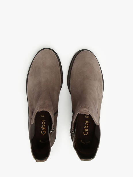 Chelsea Boots En Cuir Gabor Argent accessoires 10 vue secondaire 4