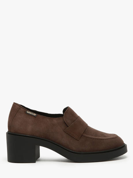 Mocassins à Talon Pamelia En Cuir Mephisto Marron accessoires P5146006