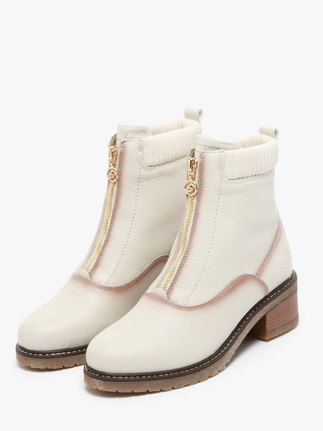Bottines En Cuir Remonte Beige accessoires 80 vue secondaire 2