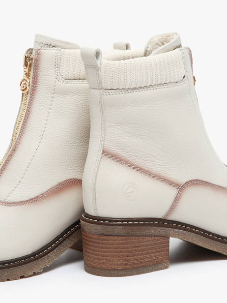 Bottines En Cuir Remonte Beige accessoires 80 vue secondaire 3