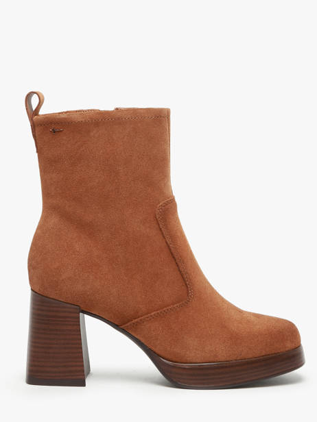 Bottines En Cuir Tamaris Marron accessoires 43