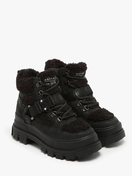 Sneakers Aspha Com Mid Warm Buffalo Noir accessoires 1622328 vue secondaire 2