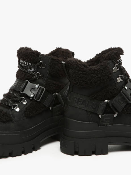 Sneakers Aspha Com Mid Warm Buffalo Noir accessoires 1622328 vue secondaire 3