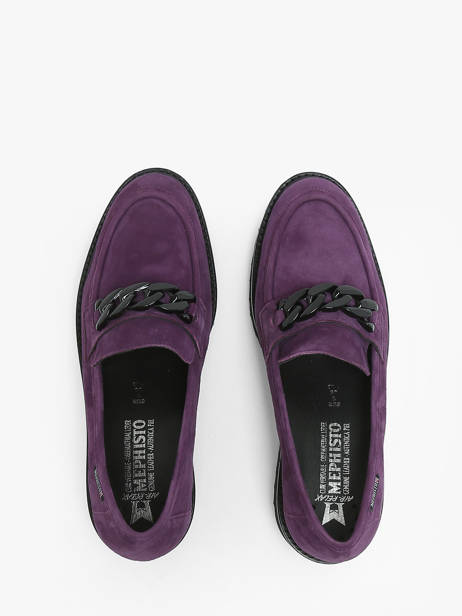 Mocassins Salka En Cuir Mephisto Violet accessoires P5145806 vue secondaire 4