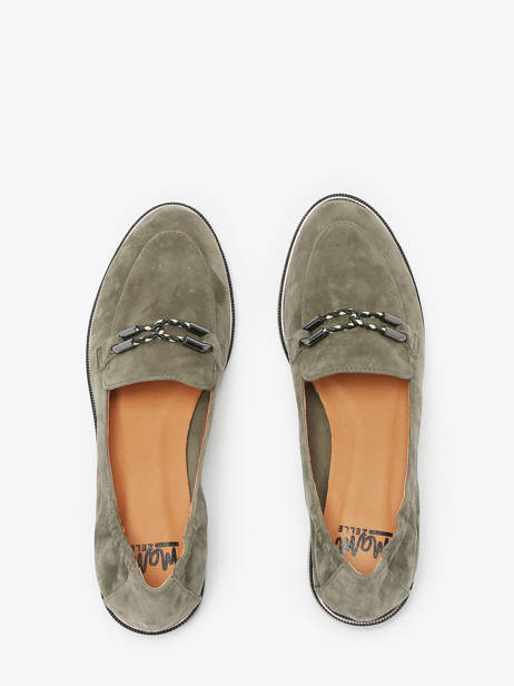Mocassins Isco En Cuir Mam'zelle Vert accessoires CSIUV26 vue secondaire 4