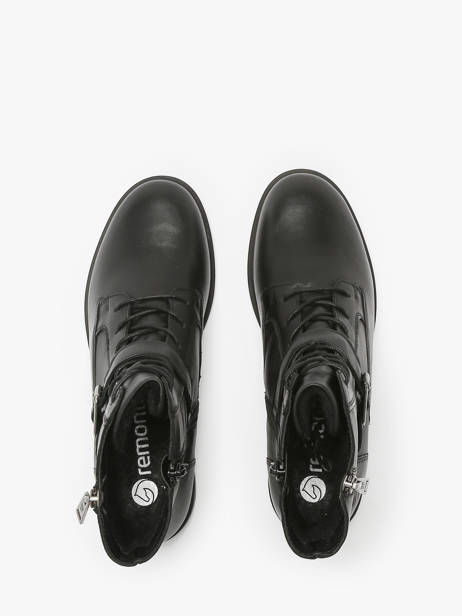 Bottines En Cuir Remonte Noir accessoires - D1U70-00 vue secondaire 4