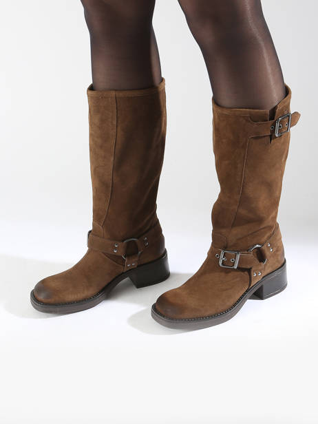 Bottes En Cuir We do Marron accessoires CO88177 vue secondaire 1