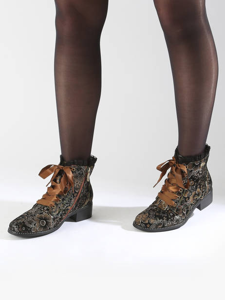 Bottines En Cuir Laura vita Multicolore accessoires 6260 vue secondaire 1