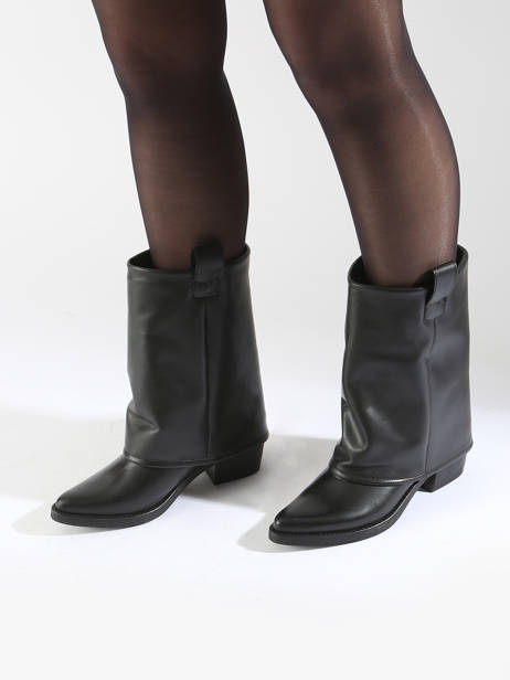 Santiags En Cuir We do Noir accessoires CO99905 vue secondaire 1