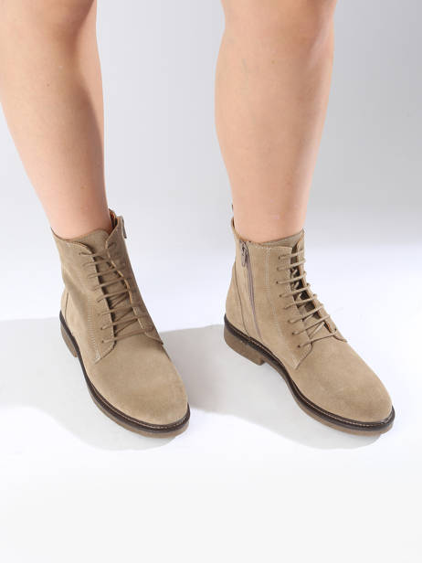 Bottines Zag En Cuir Aliwell Beige accessoires ZAG vue secondaire 1