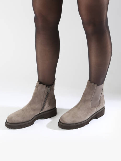 Chelsea Boots En Cuir Gabor Argent accessoires 10 vue secondaire 1