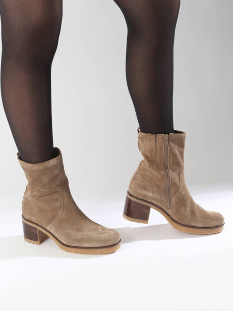 Bottines à Talon En Cuir Gabor Marron accessoires 34 vue secondaire 1