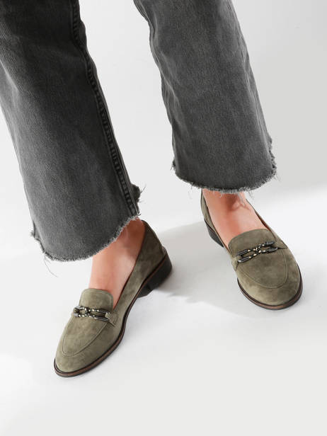 Mocassins Isco En Cuir Mam'zelle Vert accessoires CSIUV26 vue secondaire 1