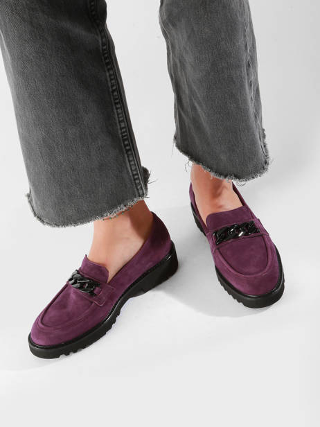 Mocassins Salka En Cuir Mephisto Violet accessoires P5145806 vue secondaire 1