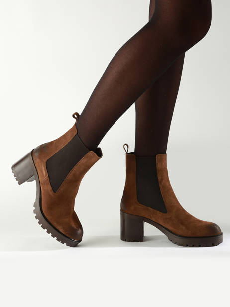 Bottines à Talon En Cuir We do Marron accessoires CO99899 vue secondaire 1